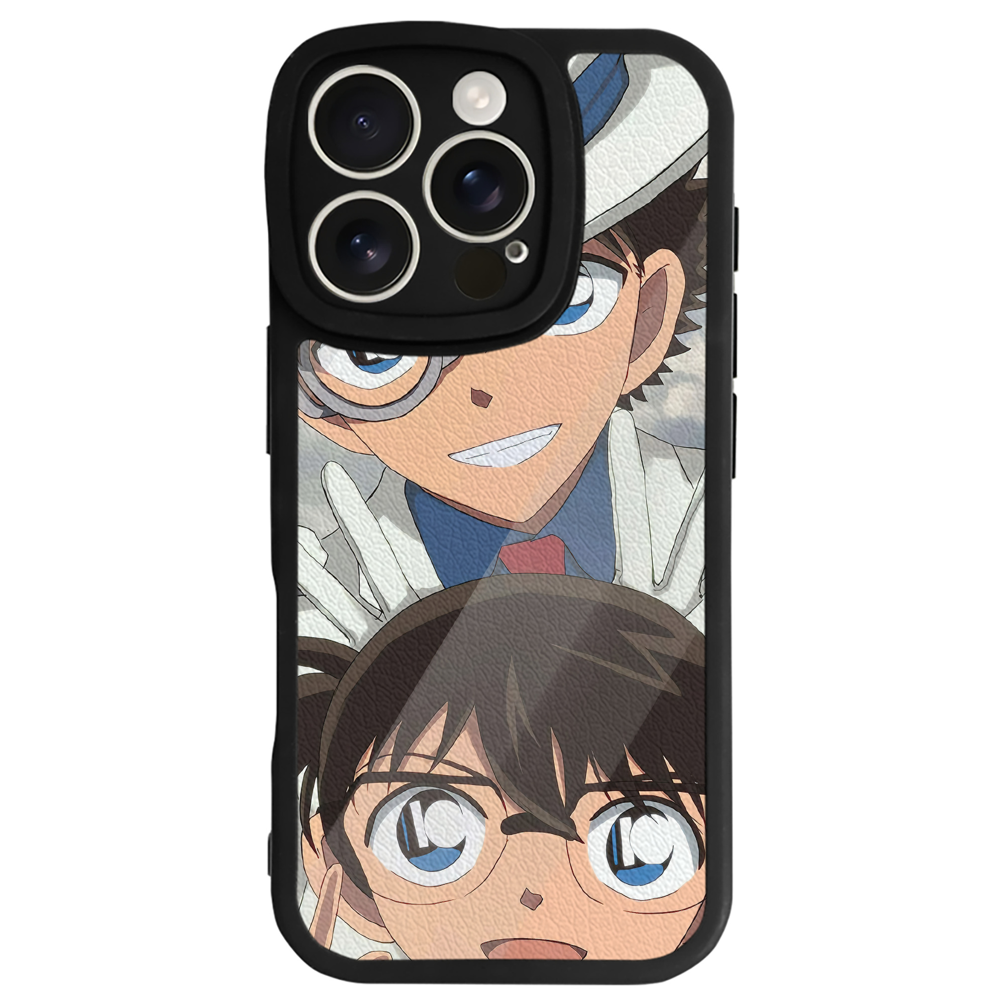 （画像用） 名探偵コナン Detective Conan 【iPhone 16シリーズ対応】シリコンスマホケース（レザー調） 材質：シリコン